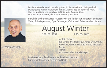 Anzeige von August Winter von MGO