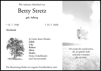 Anzeige von Betty Stretz von MGO