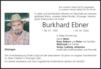 Anzeige von Burkhard Ebner von MGO