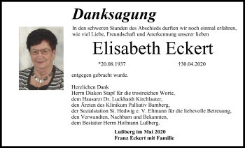 Anzeige von Elisabeth Eckert von MGO