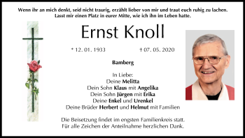 Anzeige von Ernst Knoll von MGO