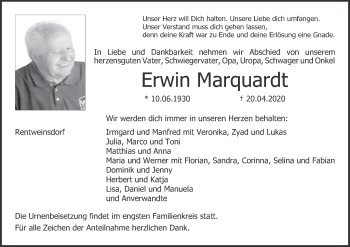 Anzeige von Erwin Marquardt von MGO