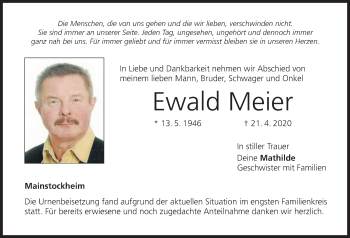 Anzeige von Ewald Meier von MGO