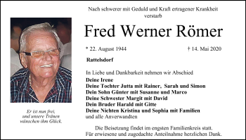 Anzeige von Fred Werner Römer von MGO