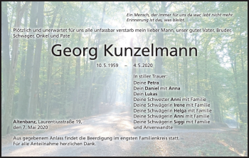 Anzeige von Georg Kunzelmann von MGO