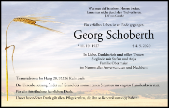 Anzeige von Georg Schoberth von MGO