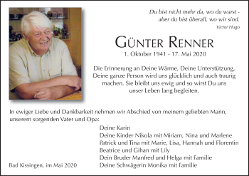 Anzeige von Günter Renner von MGO