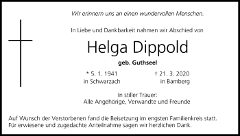 Anzeige von Helga Dippold von MGO