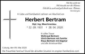Anzeige von Herbert Bertram von MGO