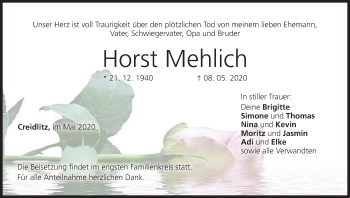 Anzeige von Horst Mehlich von MGO