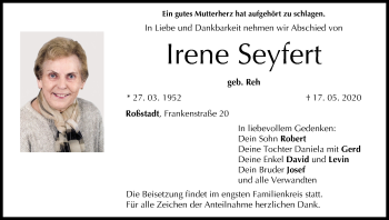 Anzeige von Irene Seyfert von MGO