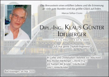 Anzeige von Klaus Günter von MGO