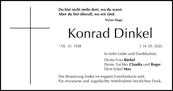 Anzeige von Konrad Dinkel von MGO
