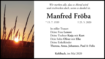 Anzeige von Manfred Fröba von MGO