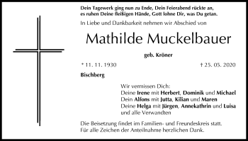 Anzeige von Mathilde Muckelbauer von MGO