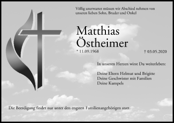 Anzeige von Matthias Östheimer von MGO