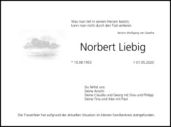 Anzeige von Norbert Liebig von MGO
