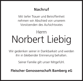 Anzeige von Norbert Liebig von MGO