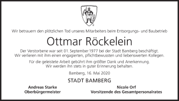 Anzeige von Ottmar Röckelein von MGO
