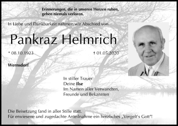 Anzeige von Pankraz Helmrich von MGO