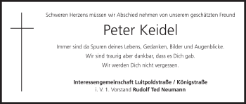 Anzeige von Peter Keidel von MGO