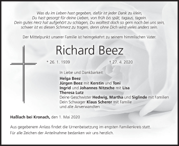 Anzeige von Richard Beez von MGO