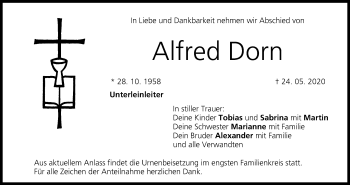 Anzeige von Alfred Dorn von MGO