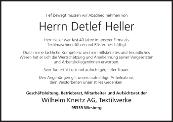 Anzeige von Detlef Heller von MGO