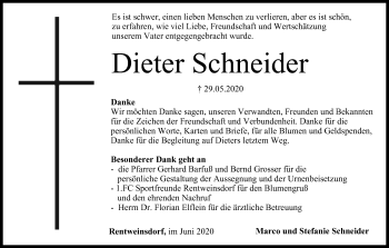 Anzeige von Dieter Schneider von MGO