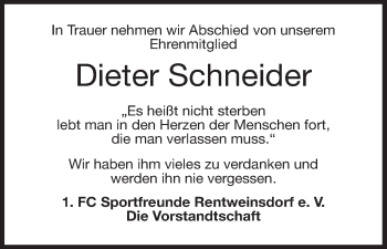 Anzeige von Dieter Schneider von MGO