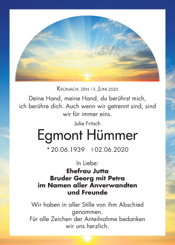 Anzeige von Egmont Hummer von MGO