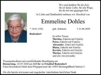 Anzeige von Emmeline Dohles von MGO