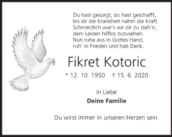Anzeige von Fikret Kotoric von MGO