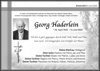 Anzeige von Georg Haderlein von MGO