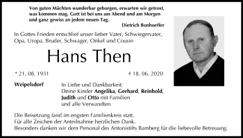 Anzeige von Hans Then von MGO
