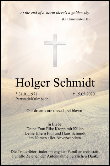 Anzeige von Holger Schmidt von MGO