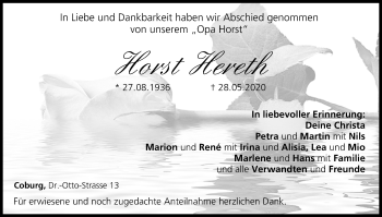 Anzeige von Horst Hereth von MGO
