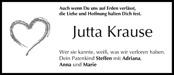 Anzeige von Jutta Krause von MGO