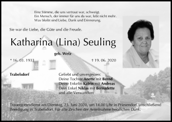 Anzeige von Katharina Seuling von MGO