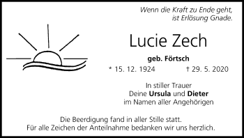 Anzeige von Lucie Zech von MGO