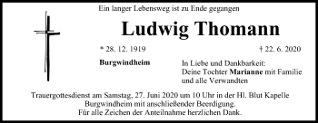 Anzeige von Ludwig Thomann von MGO