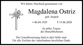 Anzeige von Magdalena Ostriz von MGO