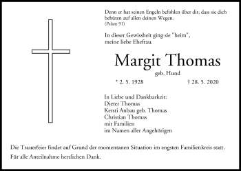 Anzeige von Margit Thomas von MGO