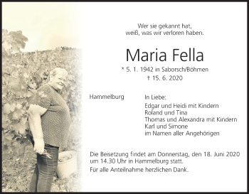 Anzeige von Maria Fella von MGO
