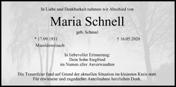 Anzeige von Maria Schnell von MGO