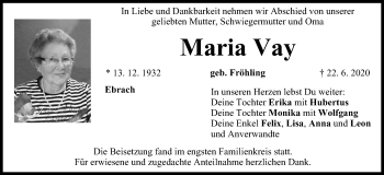 Anzeige von Maria Vay von MGO