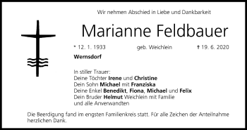 Anzeige von Marianne Feldbauer von MGO