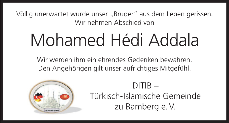  Traueranzeige für Mohamed Hédi Addala vom 16.06.2020 aus MGO