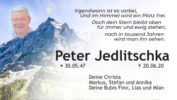 Anzeige von Peter Jedlitschka von MGO