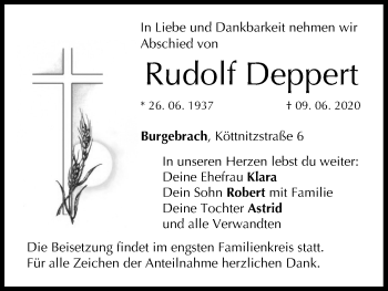 Anzeige von Rudolf Deppert von MGO